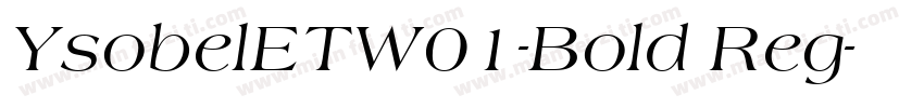YsobelETW01-Bold Reg字体转换
